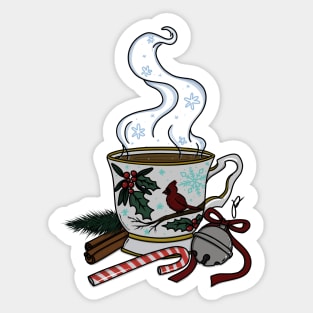 Winter tea cup Sticker